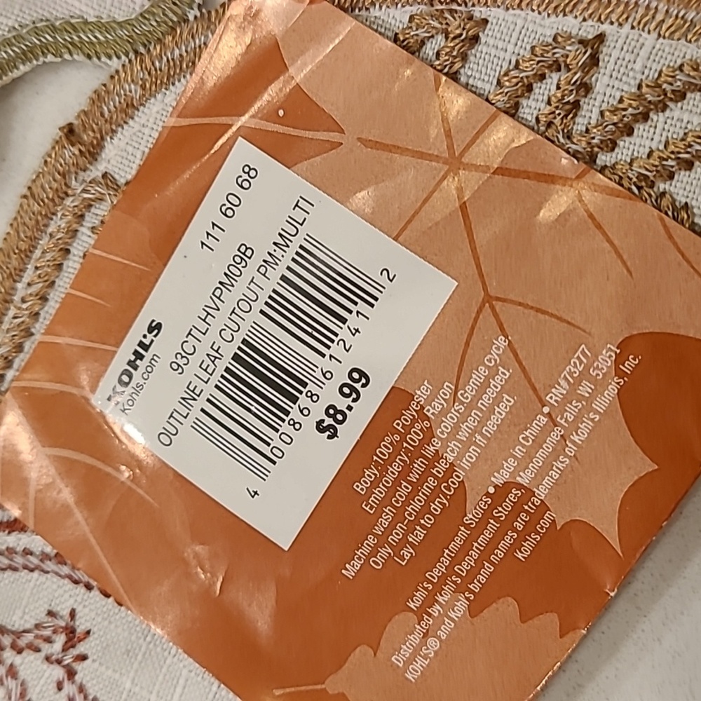 Single Fall Placemat - Picture 3 of 5